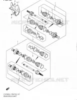 ARBRE DE ROUE ARRIERE pour Suzuki KINGQUAD 750 2011