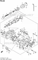 CARDAN   COUPLE CONIQUE (AVANT) pour Suzuki KINGQUAD 750 2012