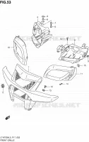 PARE CHOC AVANT   ENTOURAGE DE PHARE pour Suzuki KINGQUAD 750 2013