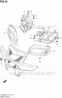 PARE CHOC AVANT   ENTOURAGE DE PHARE pour Suzuki KINGQUAD 750 2014