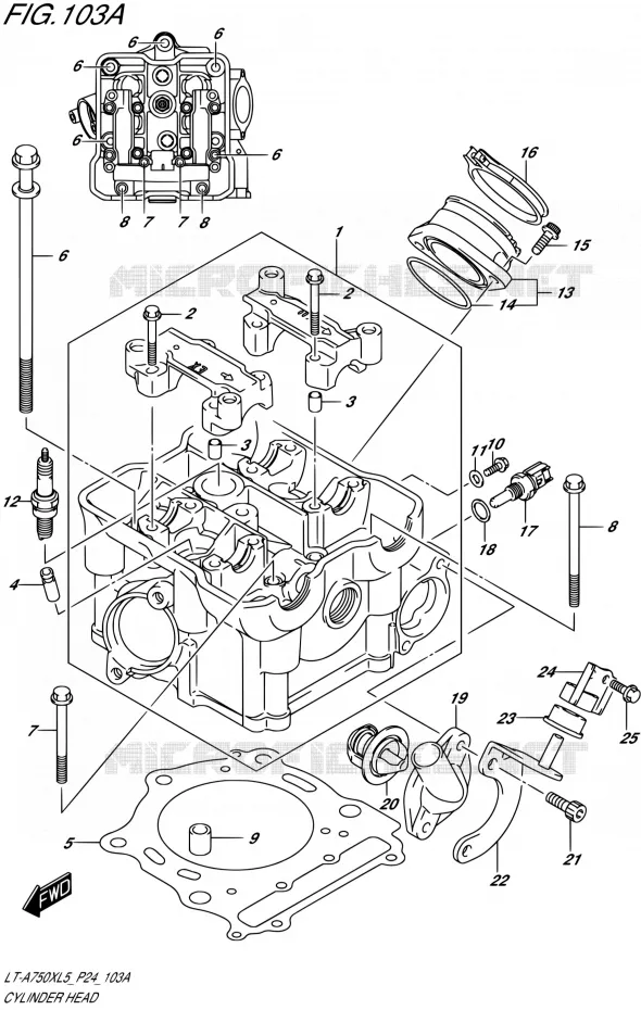CULASSE Suzuki QUAD 750 KINGQUAD 2015  LT-A750X L5 (P24)