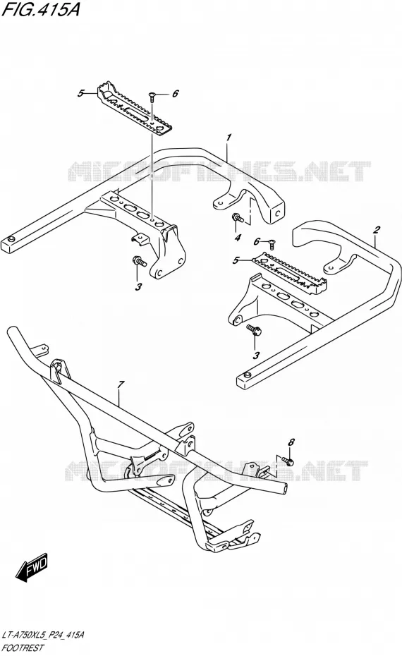REPOSE PIED Suzuki QUAD 750 KINGQUAD 2015  LT-A750X L5 (P24)