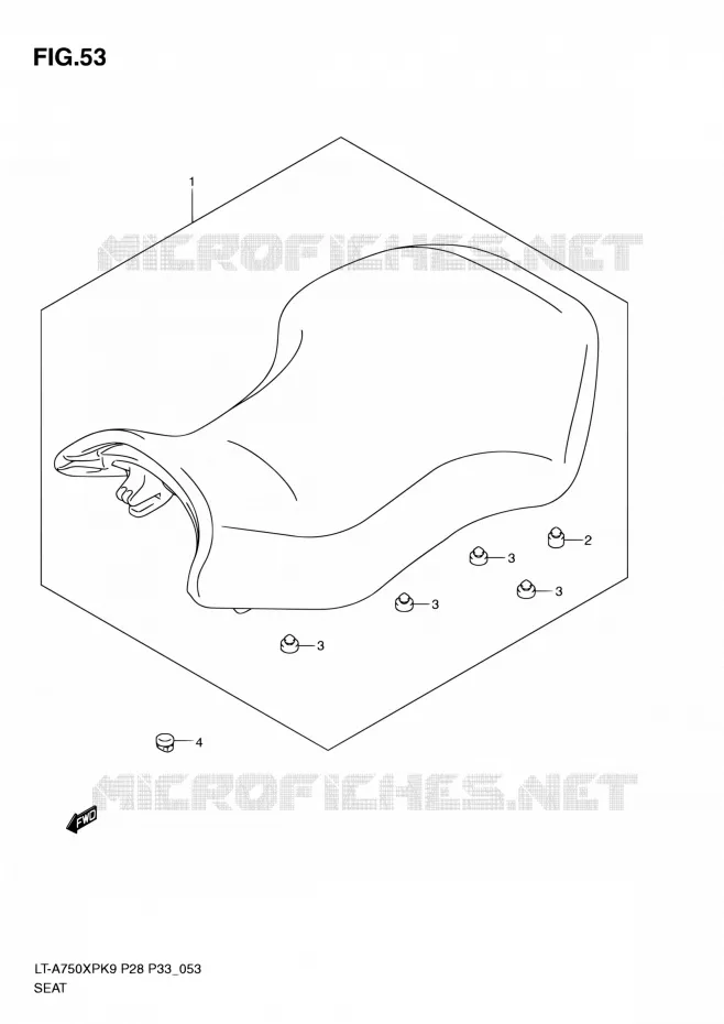 SELLE Suzuki QUAD 750 KINGQUAD 2010  LT-A750XP L0/LT-A750XPZ L0 (P28,P33)