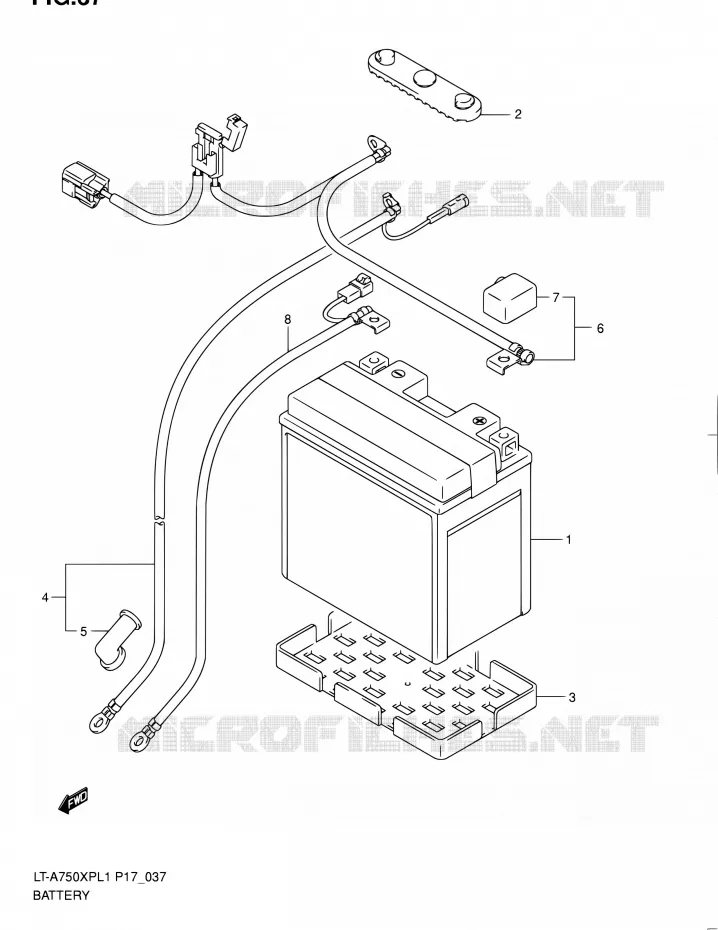 BATTERIE Suzuki QUAD 750 KINGQUAD 2011  LT-A750XP L1 (P17,P24)