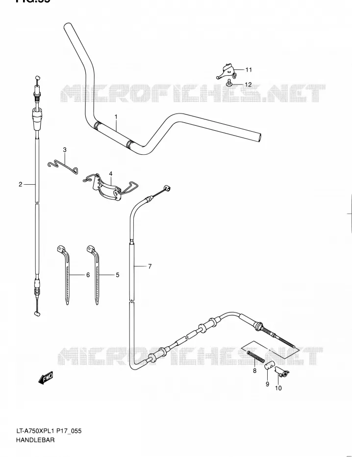 GUIDON Suzuki QUAD 750 KINGQUAD 2011  LT-A750XP L1 (P17,P24)