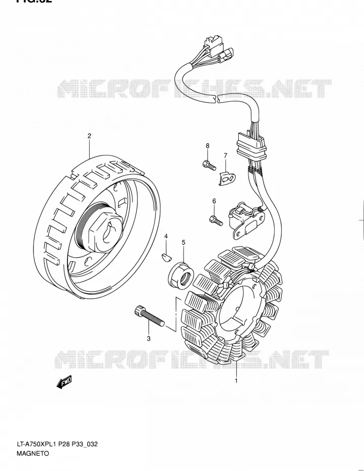 ALLUMAGE ROTOR - STATOR Suzuki QUAD 750 KINGQUAD 2011  LT-A750XP L1/LT-A750XPZ L1 (P02,P28,P33)