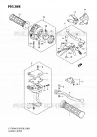 ENSEMBLE LEVIERS   POIGNEES (MODELE K5/K6) pour Suzuki OZARK 250 2006
