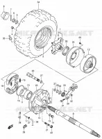 ROUE ARRIERE DROITE (MODELE K4/K5/K6) pour Suzuki OZARK 250 2006