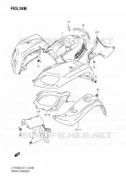 GARDE BOUE AVANT (MODEL K6 E04) pour Suzuki OZARK 250 2006