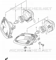 PHARE (LT F250K2/K3/K4/K5/K6 E17,E24) pour Suzuki OZARK 250 2006