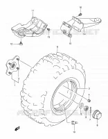 ROUE ARRIERE GAUCHE pour Suzuki OZARK 250 2006