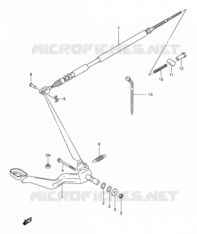 FREIN ARRIERE Suzuki QUAD 250 OZARK 2006  LT-F250 K6 (E17,E24)
