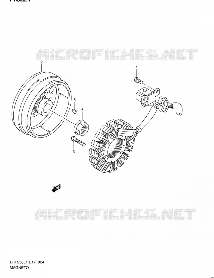ALLUMAGE ROTOR - STATOR Suzuki QUAD 250 OZARK 2011  LT-F250 L1 (E17,E24)