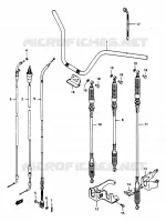 GUIDON   CABLES pour Suzuki OZARK 250 1997
