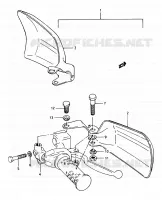 PROTEGES MAINS (OPTIONNEL) pour Suzuki OZARK 250 1997