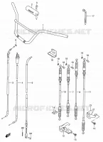 GUIDON   CABLES pour Suzuki KINGQUAD 300 2000