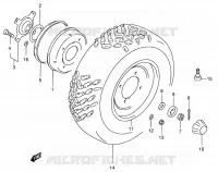 ROUE AVANT (MODELE X/Y/K1) pour Suzuki KINGQUAD 300 2000