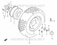 ROUE AVANT (MODELE X/Y/K1) pour Suzuki KINGQUAD 300 2000