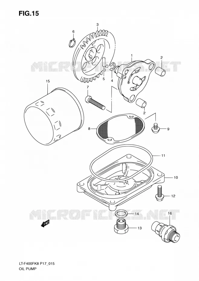POMPE A HUILE Suzuki QUAD 400 KINGQUAD 2010  LT-F400F L0 (P17,P24)