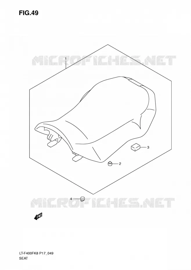 SELLE (P17) Suzuki QUAD 400 KINGQUAD 2010  LT-F400F L0 (P17,P24)