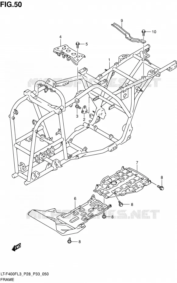 CADRE Suzuki QUAD 400 KINGQUAD 2013  LT-F400F L3/LT-F400FZ L3 (P03,P28,P33)