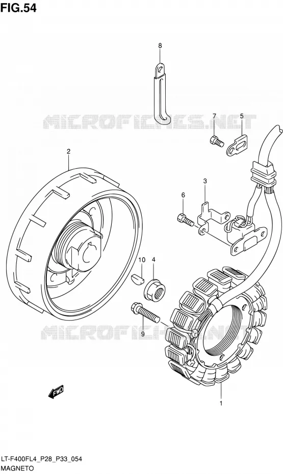 ALLUMAGE ROTOR - STATOR Suzuki QUAD 400 KINGQUAD 2014  LT-F400F L4/LT-F400FZ L4 (P03,P28,P33)