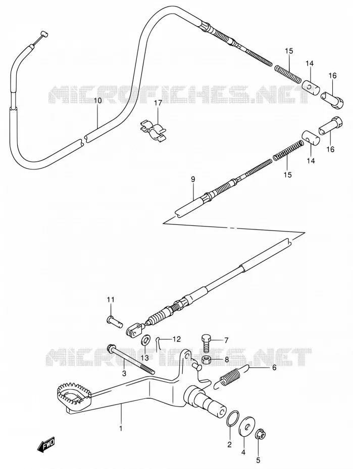 FREIN ARRIERE Suzuki QUAD 400 EIGER 2007  LT-F400 K7 (P17,P24)