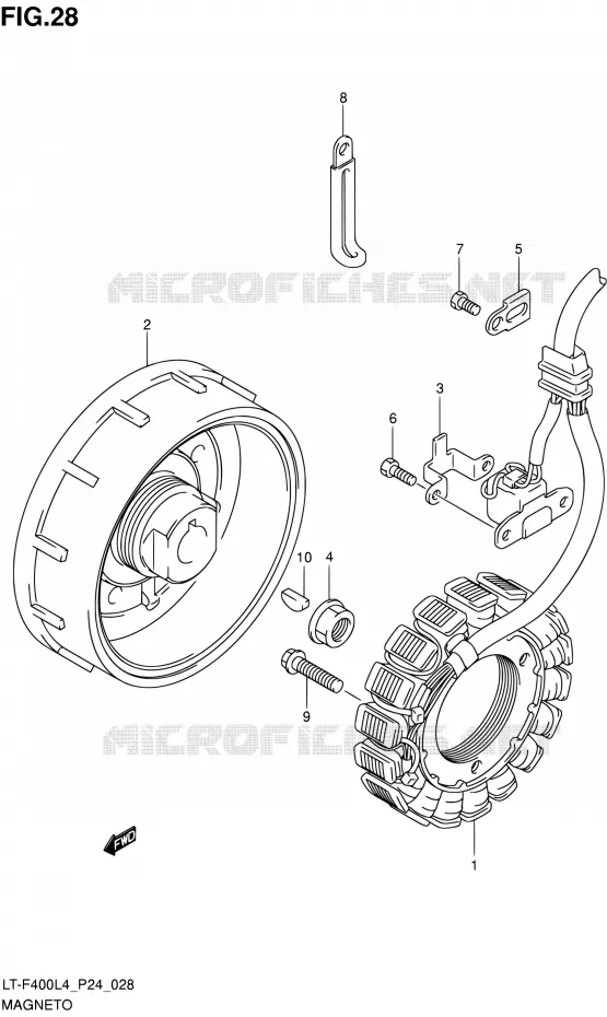 ALLUMAGE ROTOR - STATOR Suzuki QUAD 400 KINGQUAD 2014  LT-F400 L4 (P24)