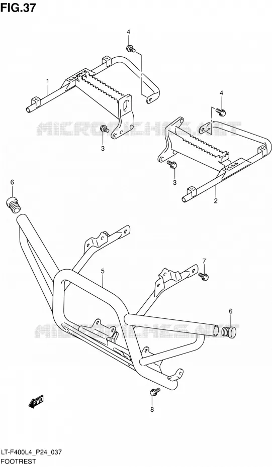 REPOSE PIED Suzuki QUAD 400 KINGQUAD 2014  LT-F400 L4 (P24)