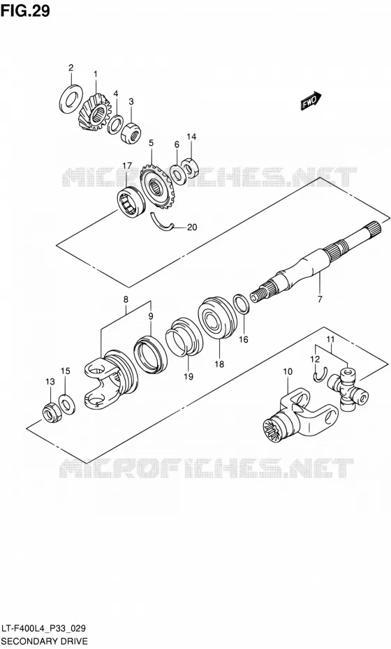 COUPLE CONIQUE (LT-F400L4 P33) Suzuki QUAD 400 KINGQUAD 2014  LT-F400 L4/LT-F400Z L4 (P03,P28,P33)