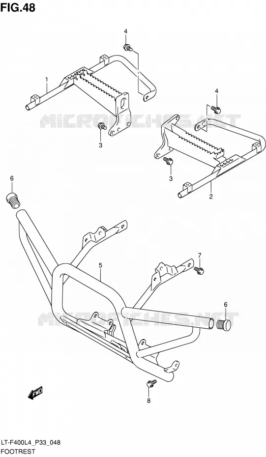REPOSE PIED Suzuki QUAD 400 KINGQUAD 2014  LT-F400 L4/LT-F400Z L4 (P03,P28,P33)
