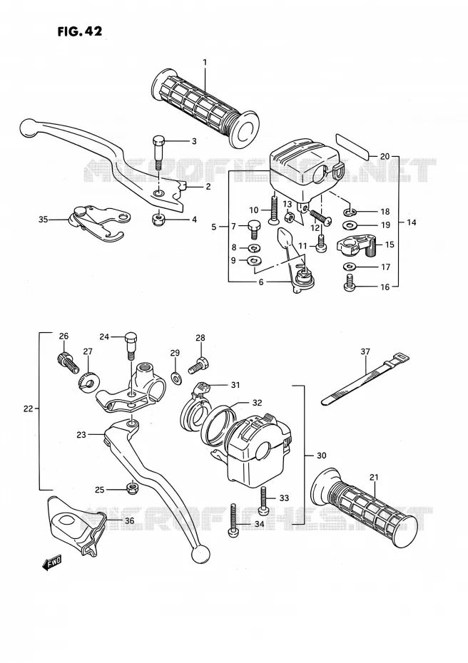 COMMODOS (MODELE H/J/K/L/M/N/P/R E17,E24) Suzuki QUAD 250 KINGQUAD 1995  LT-F4WD S (E02,E17,E24)