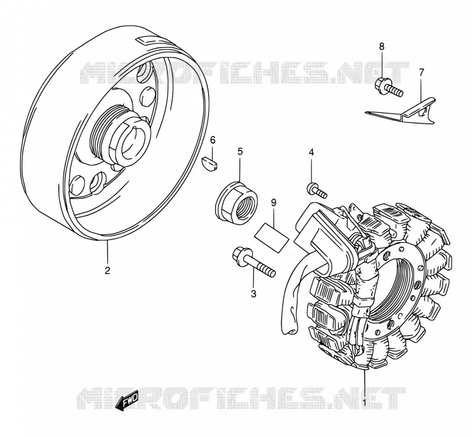 ALLUMAGE ROTOR - STATOR Suzuki QUAD 250 KINGQUAD 1998  LT-F4WD W (E17,E24)