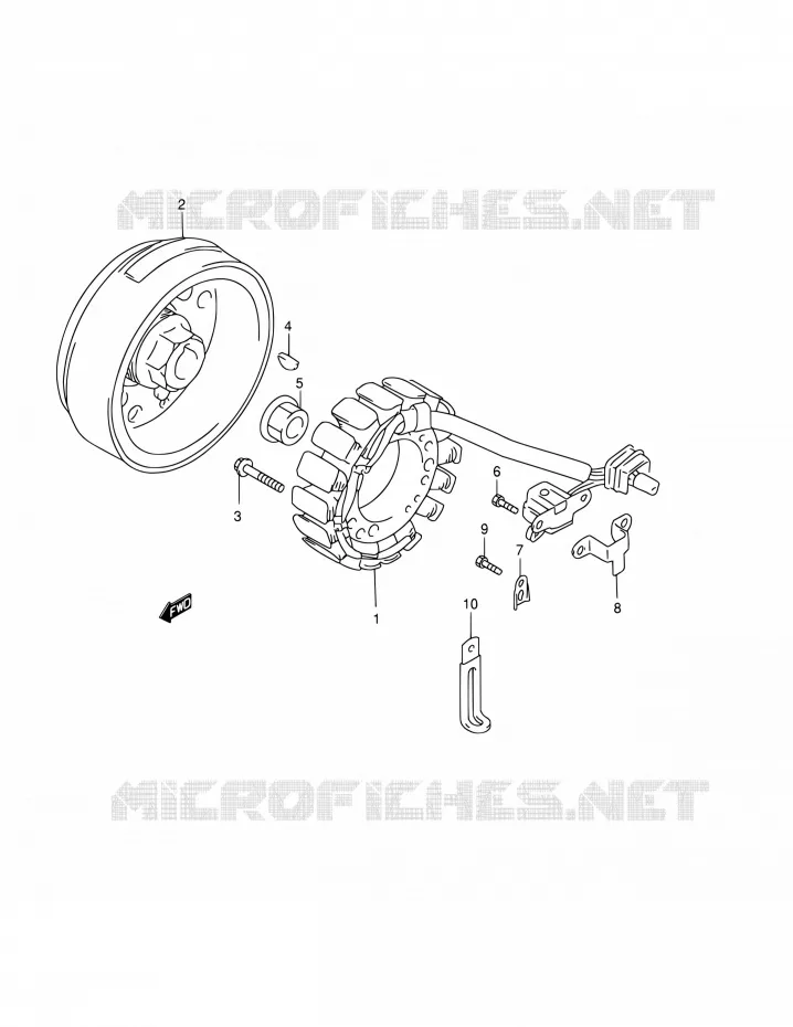 ALLUMAGE ROTOR - STATOR Suzuki QUAD 500 QUADMASTER 2000  LT-F500F Y (E17,E24)