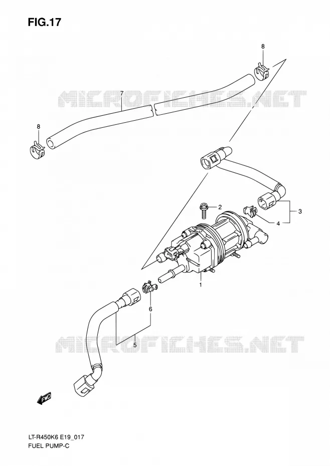 POMPE A ESSENCE Suzuki QUAD 450 QUADRACER 2010  LT-R450 L0/LT-R450Z L0 (E19)