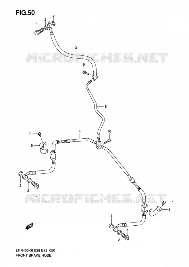 DURITE DE FREIN AVANT Suzuki QUAD 450 QUADRACER 2010  LT-R450 L0/LT-R450Z L0 (E28,E33)