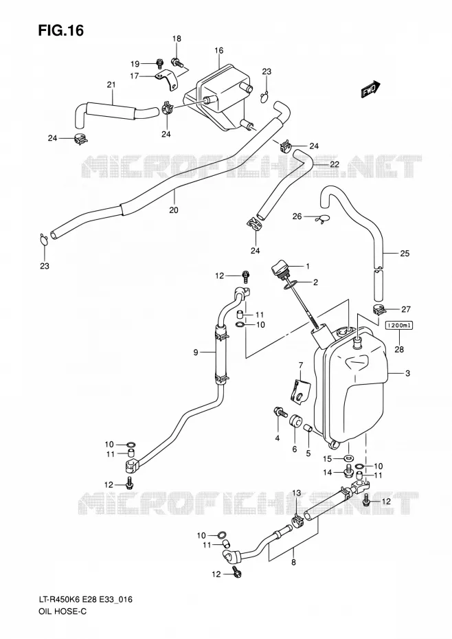DURITE D'HUILE Suzuki QUAD 450 QUADRACER 2010  LT-R450 L0/LT-R450Z L0 (E28,E33)