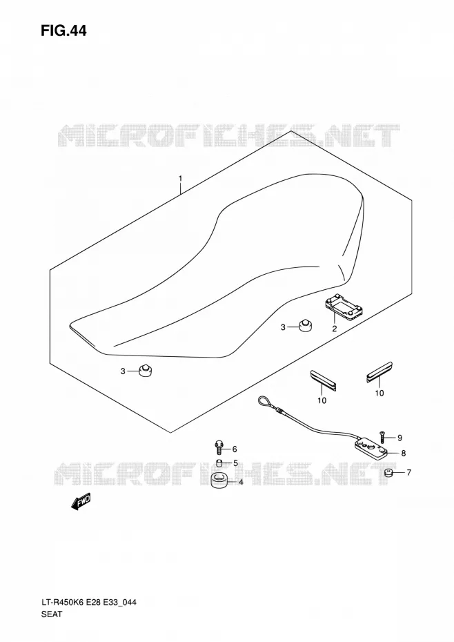 SELLE Suzuki QUAD 450 QUADRACER 2010  LT-R450 L0/LT-R450Z L0 (E28,E33)