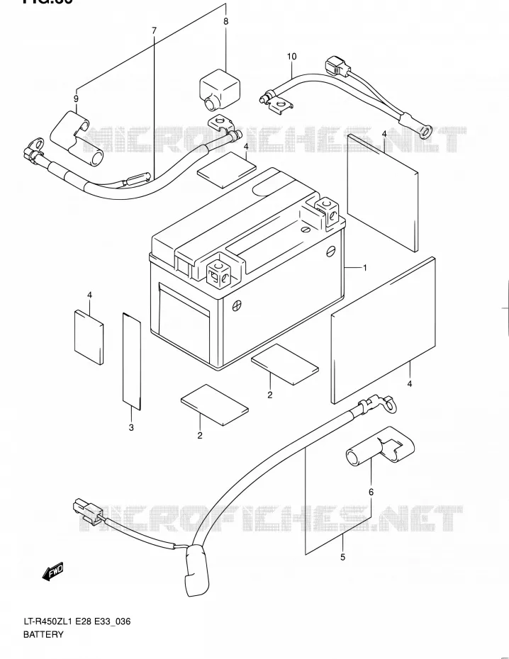 BATTERIE Suzuki QUAD 450 QUADRACER 2011  LT-R450 L1/LT-R450Z L1 (E03,E28,E33)