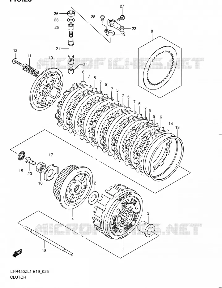 EMBRAYAGE Suzuki QUAD 450 QUADRACER 2011  LT-R450 L1/LT-R450Z L1 (E19)