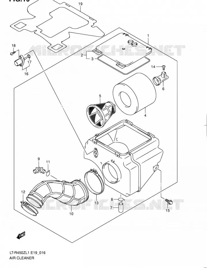 FILTRE A AIR Suzuki QUAD 450 QUADRACER 2011  LT-R450 L1/LT-R450Z L1 (E19)