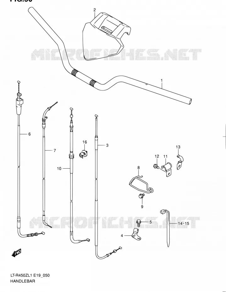 GUIDON Suzuki QUAD 450 QUADRACER 2011  LT-R450 L1/LT-R450Z L1 (E19)