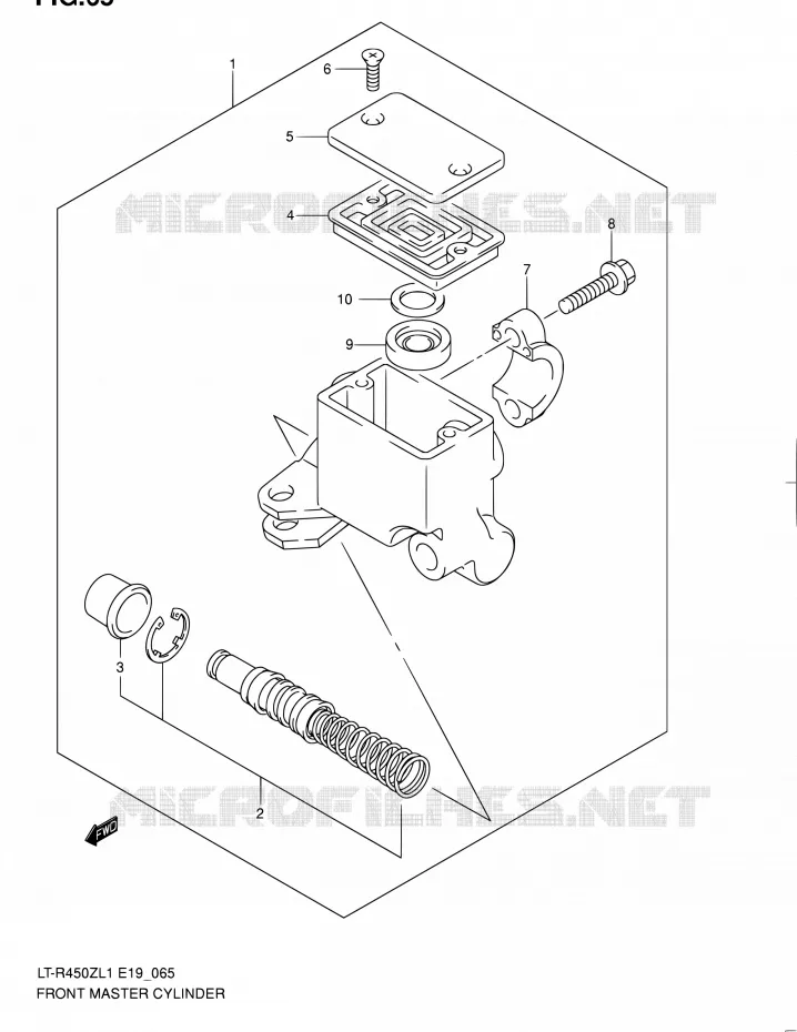 MAITRE CYLINDRE AVANT Suzuki QUAD 450 QUADRACER 2011  LT-R450 L1/LT-R450Z L1 (E19)