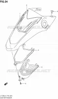 CARENAGE CENTRAL pour Suzuki QUADSPORT 50 2014