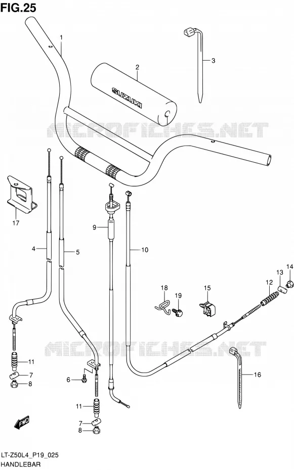 GUIDON Suzuki QUAD 50 QUADSPORT 2014  LT-Z50 L4 (P19)