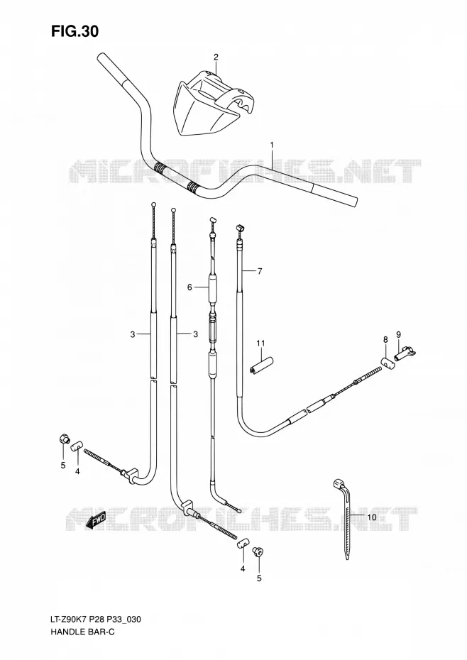 GUIDON Suzuki QUAD 90 QUADSPORT 2010  LT-Z90 L0/LT-Z90Z L0 (P28,P33)