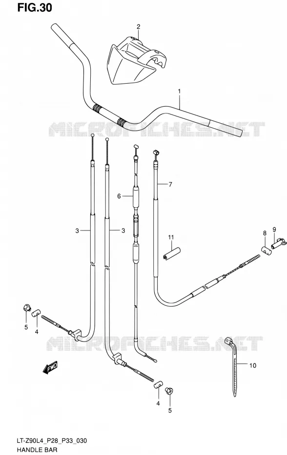 GUIDON Suzuki QUAD 90 QUADSPORT 2014  LT-Z90 L4 (P03,P28,P33)