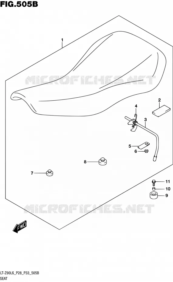 SELLE (LT-Z90L6 P33) Suzuki QUAD 90 QUADSPORT 2016  LT-Z90 L6 (P03,P28,P33)