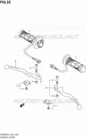 ENSEMBLE LEVIERS   POIGNEES (AN400ZAL3 E28) pour Suzuki BURGMAN 400 2013