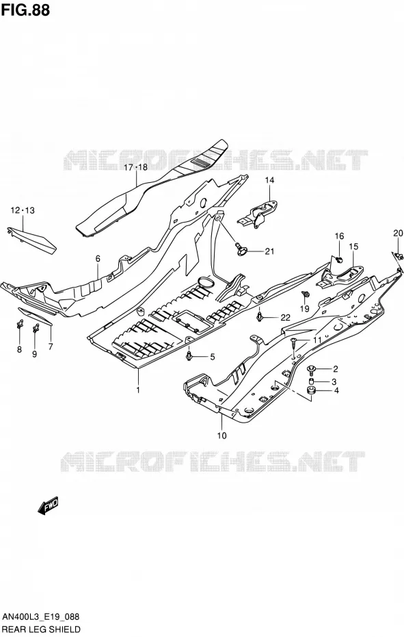 MARCHE PIEDS Suzuki SCOOTER 400 BURGMAN 2013  AN400A L3 (E02,E19,E24)